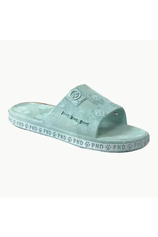 Panda Desen Baskılı Mint Havuz Deniz Banyo Ve Günlük Terlik- Altın Adım Ayakkabı-MİNTT - 1