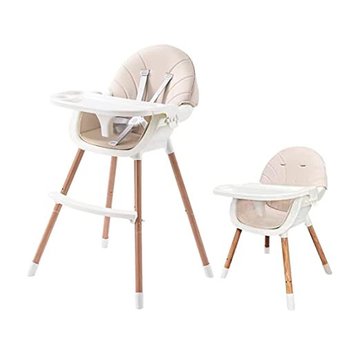 PandaEar 3-in-1 High Chairs for Babies Toddlers, Convertible Infant Highchair with Removable Tray & Safety Harness Adjustable Legs - 31