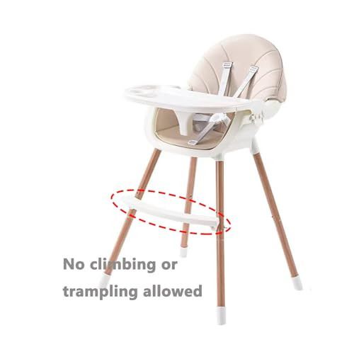 PandaEar 3-in-1 High Chairs for Babies Toddlers, Convertible Infant Highchair with Removable Tray & Safety Harness Adjustable Legs - 34