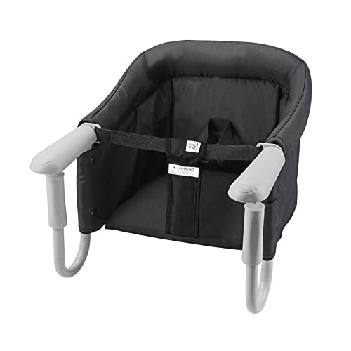 PandaEar Hook On High Chair | Baby Portable High Chair for Travel | Table High Chair Clip On Baby Eating Chair Booster Seat for Dining (Black) - 43