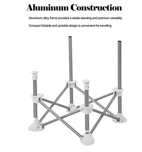 PandaEar Portable Travel Booster Seat with Tray| Folding Baby Seat Booster High Chair for Dining Table| Compact Camping Chair for Lawn, Beach Indoor/Outdoor Use| Toddlers, Kids (Light Blue) - 6