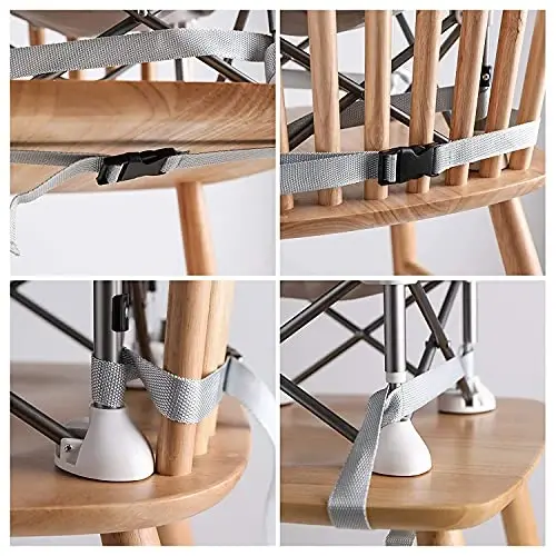PandaEar Portable Baby Seat Travel| Compact Fold with Straps for Indoor/Outdoor Use| Great for Camping, Beach, Lawn |Toddlers, Kids, Boys, Girls (Without Placemat, White) - 4
