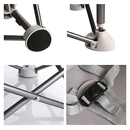 PandaEar Portable Travel Booster Seat with Tray| Folding Baby Seat Booster High Chair for Dining Table| Compact Camping Chair for Lawn, Beach Indoor/Outdoor Use| Toddlers, Kids (Pink) - 3