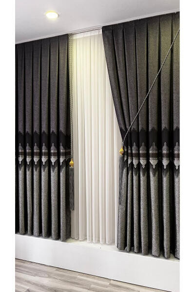 Panel Background Curtain Anthracite Grey (Single Wing) - 7