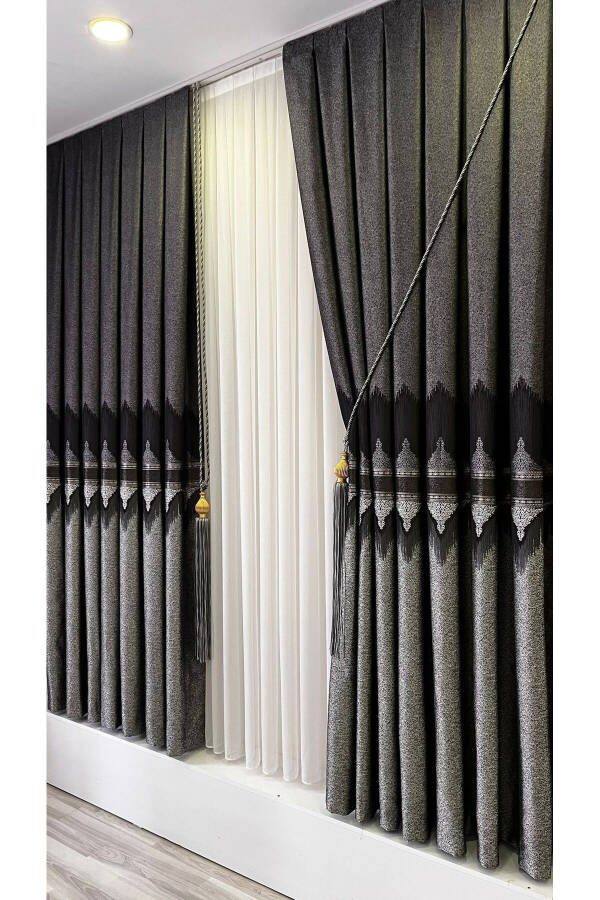 Panel Background Curtain Anthracite Grey (Single Wing) - 10