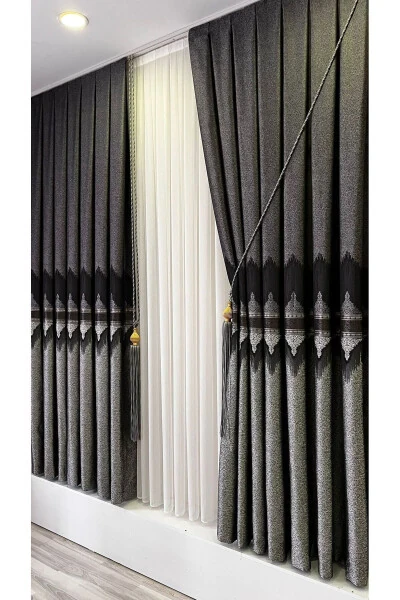 Panel Background Curtain Anthracite Grey (Single Wing) - FON DÜNYASI (1)
