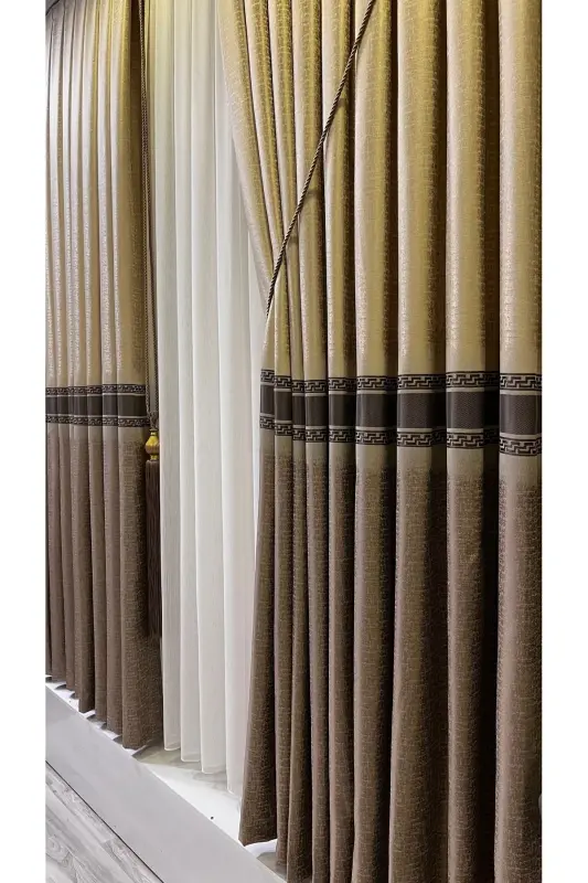 Panel Background Curtain Cream Cappuccino (Single Wing)-Cream Cappuccino - 5