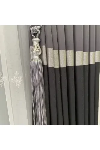 Panel Background Curtain Dark Gray Anthracite (Single Wing)-Dark Gray Anthracite - 1