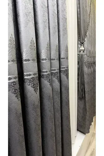 Panel Background Curtain Gray Anthracite (Single Panel)-Gray Anthracite - 3