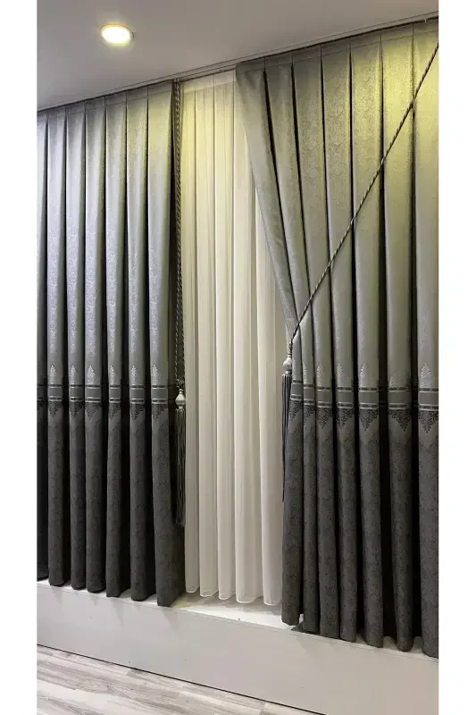 Panel Background Curtain Gray Anthracite (Single Panel)-Gray Anthracite - 5