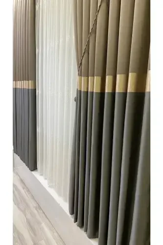 Panel Background Curtain Latte Light Anthracite (single Wing)-Latte Light Anthracite - 5
