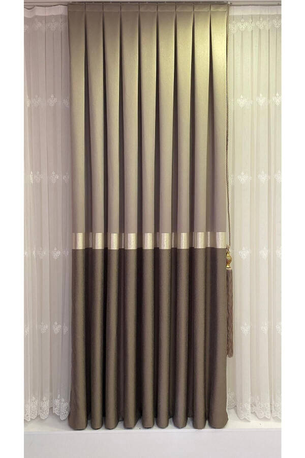 Panel Curtain Cappuccino Ecru (Single Panel) - 2