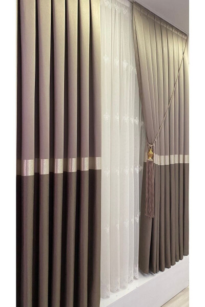 Panel Curtain Cappuccino Ecru (Single Panel) - 4