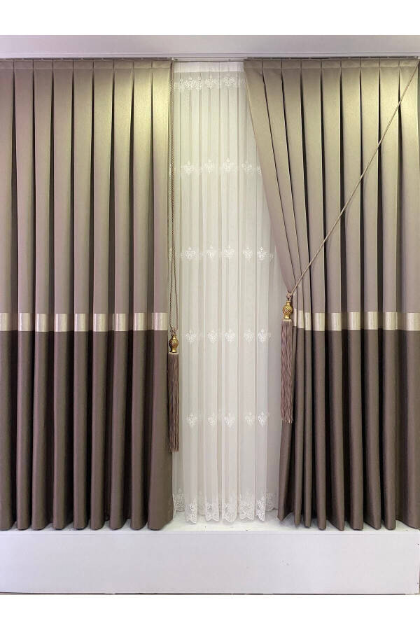 Panel Curtain Cappuccino Ecru (Single Panel) - 6