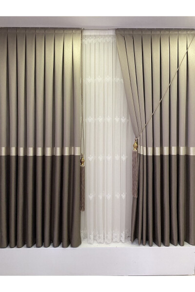 Panel Curtain Cappuccino Ecru (Single Panel) - 8