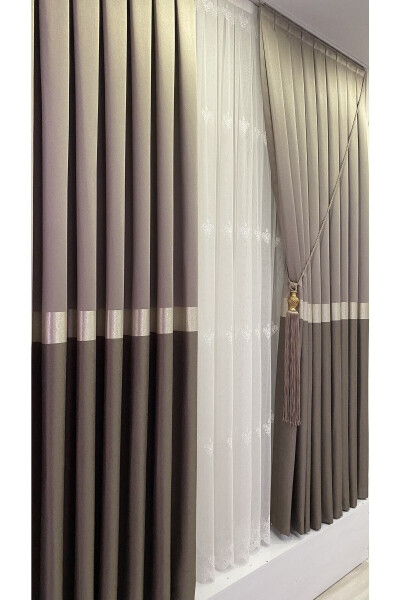 Panel Curtain Cappuccino Ecru (Single Panel) - 11