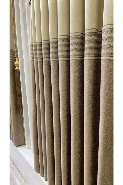 Panel Curtain Cream Cappuccino (single Wing) - 4