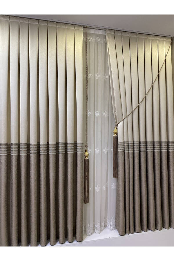 Panel Curtain Cream Cappuccino (single Wing) - 8