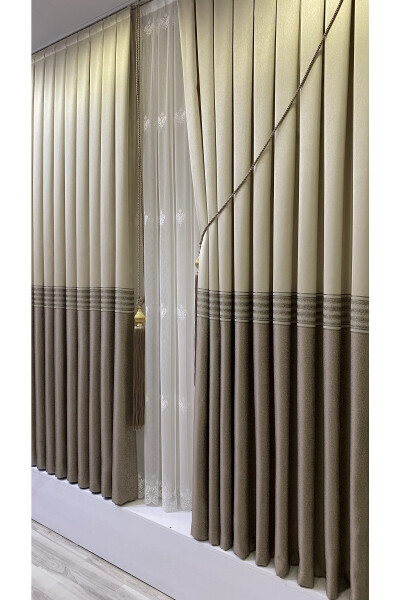 Panel Curtain Cream Cappuccino (single Wing) - 9