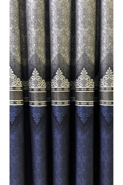 Panel Fon Perdesi Ko'k Kumush (Yag'ona Qanot) - 13