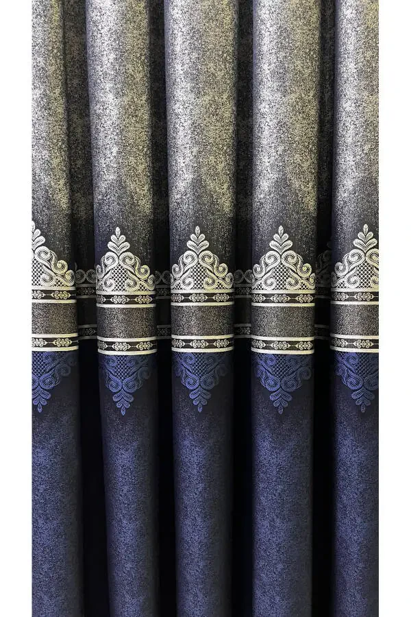 Panel Fon Perdesi Ko'k Kumush (Yag'ona Qanot) - 13