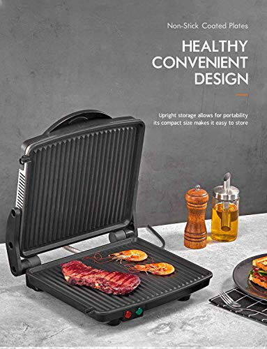 Panini Press Grill, Yabano Gourmet Sandwich Maker Non-Stick Coated Plates 11