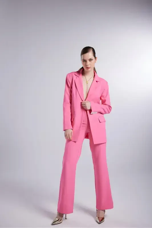 Panky Blazer Ceket Pembe - 2