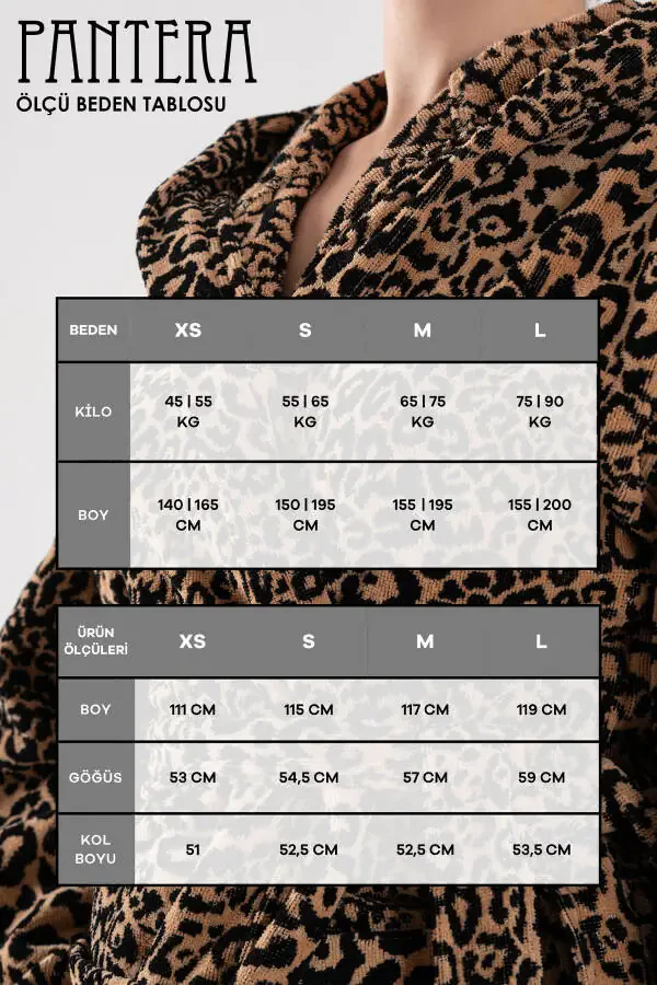 Panthera | 100% Cotton Leopard Print Velvet Robe - 8