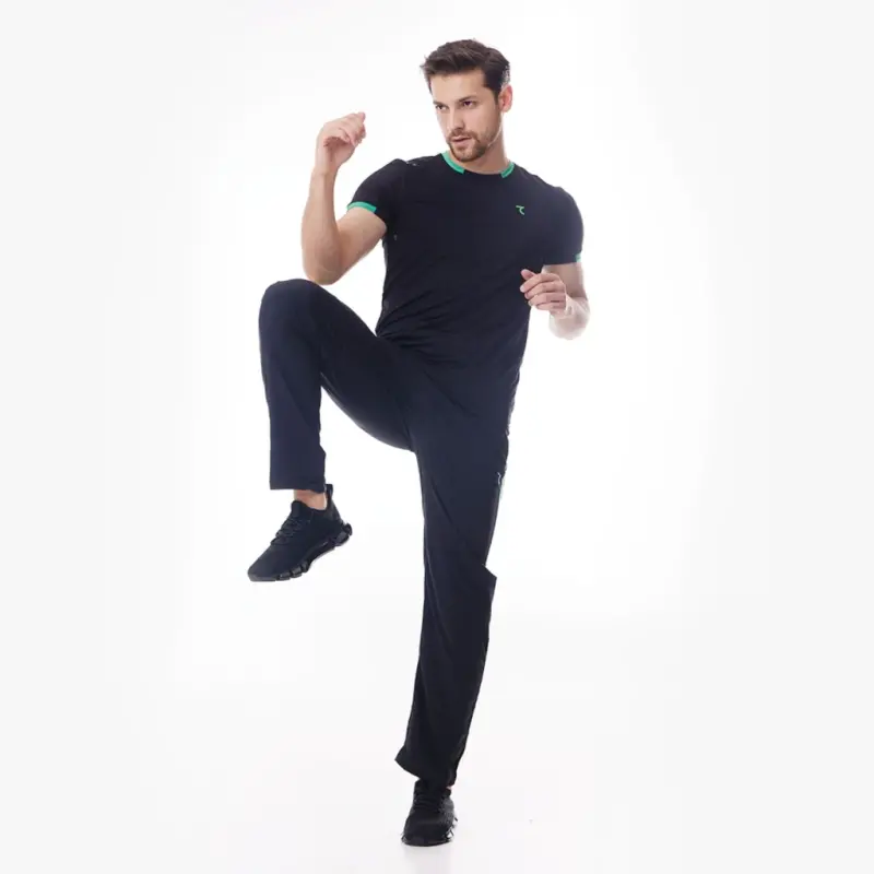 Pants - BLACK-LIME GREEN - 2