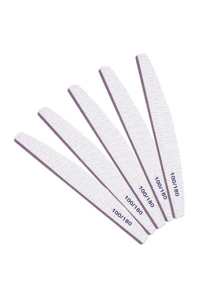 Paper Nail File for Acrylic Nails 100/180 5 Pieces - 1