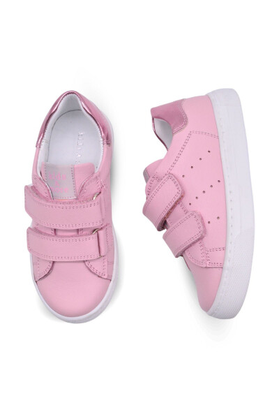 Papillon Çift Cırtlı Deri Kız Çocuk Ayakkabı Pudra-Pudra - 6