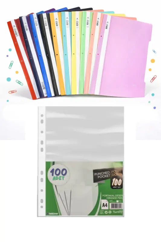 Папка на файлах с 10 цветными шнурками и 100 конвертов - 4