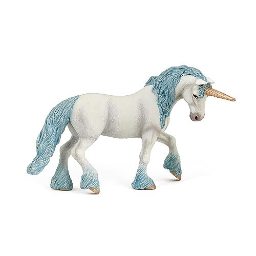 Papo Magic Unicorn with Blue Toy Figure - 1