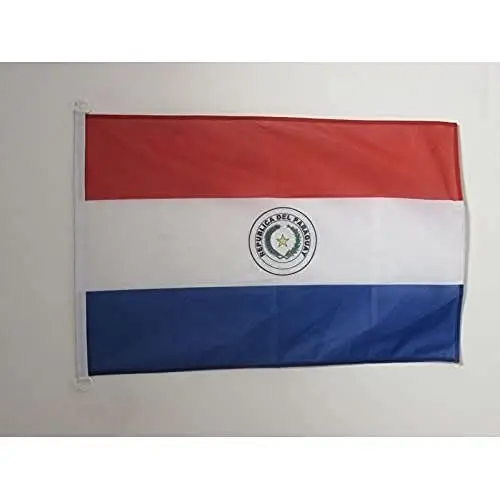 Paraguay NAUTICAL Flag 18'' x 12'' - Paraguayan flags 30 x 45 cm. - Banner 12x18 in for boat - AZ FLAG - AZ FLAG