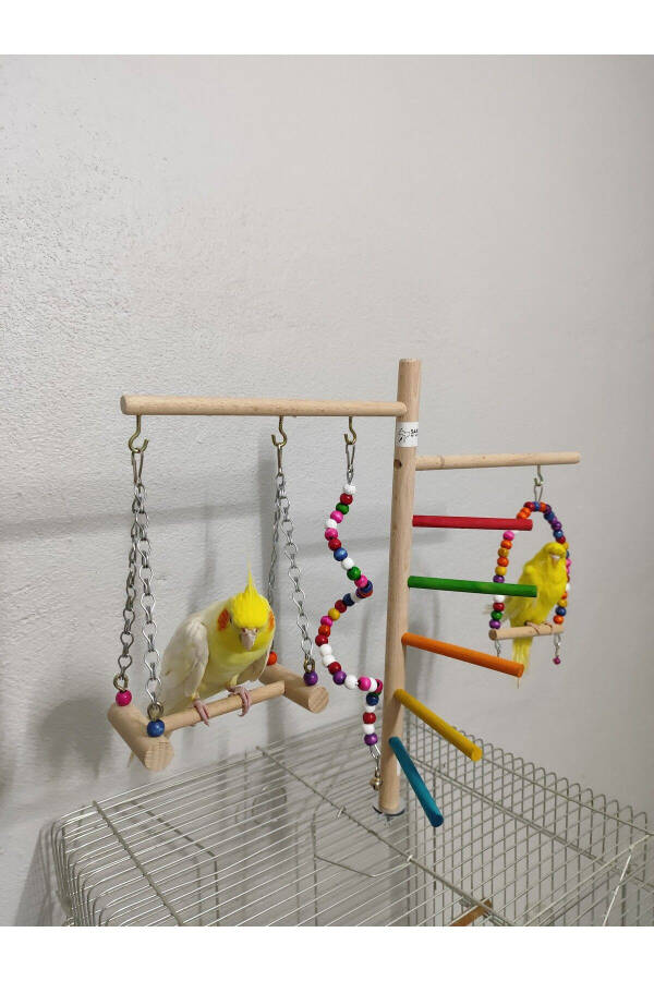 Parakeet Cockatiel Cage Top Perching Large Bird Entertainment Platform - 5