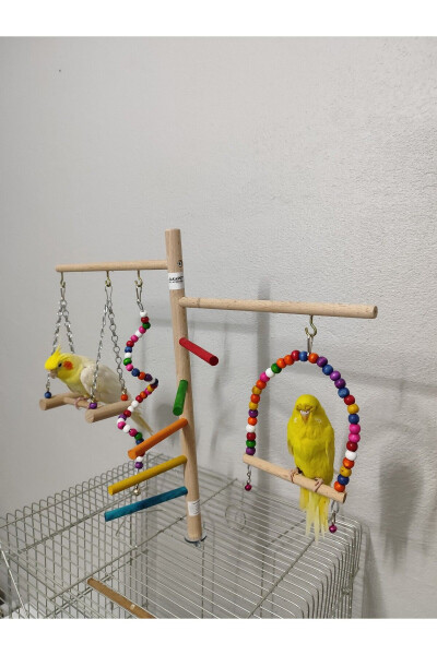 Parakeet Cockatiel Cage Top Perching Large Bird Entertainment Platform - 6