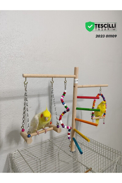 Parakeet Cockatiel Cage Top Perching Large Bird Entertainment Platform - 1