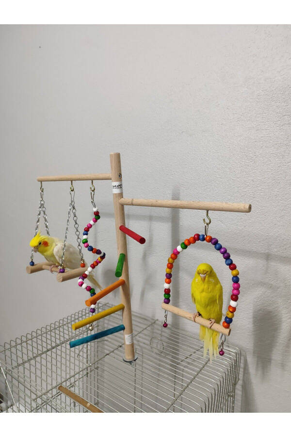 Parakeet Cockatiel Cage Top Perching Large Bird Entertainment Platform - 2