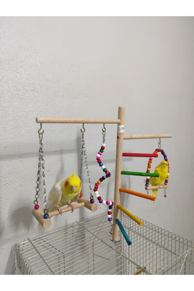 Parakeet Cockatiel Cage Top Perching Large Bird Entertainment Platform - 3