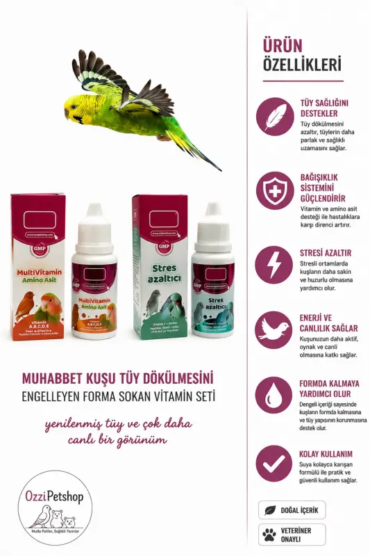 Parakeet Feather Loss Prevention Formula Vitamin Set - 1