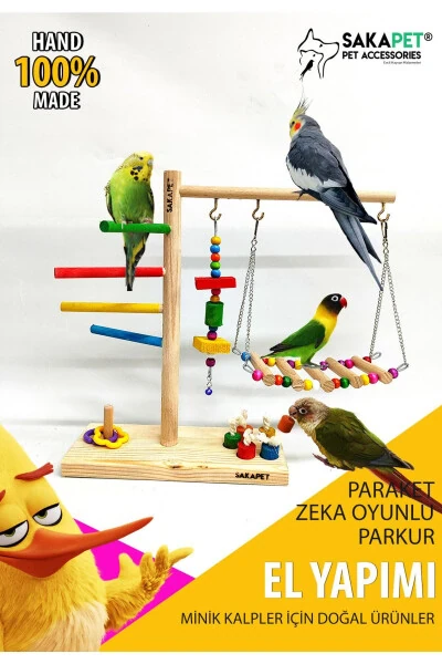 Parakeet Interaktiv Aql O'yini Ko'prikli Mini Platforma Ts05 - SAKAPET (1)