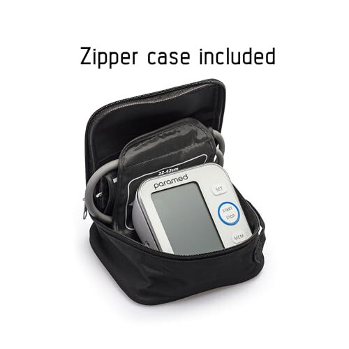 Paramed Blood Pressure Monitor - Bp Machine - Automatic Upper Arm Blood Pressure Cuff 8.7-16.5 inches - Large LCD Display 120 Sets Memory - Device Bag & Batteries Included - 18