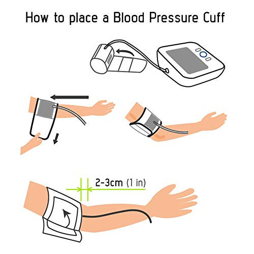 Paramed Blood Pressure Monitor - Bp Machine - Automatic Upper Arm Blood Pressure Cuff 8.7-16.5 inches - Large LCD Display 120 Sets Memory - Device Bag & Batteries Included - 21