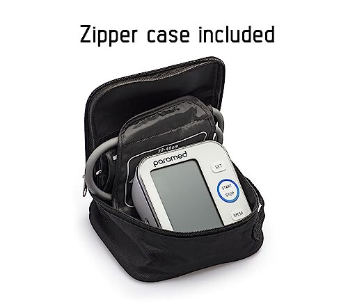 Paramed Blood Pressure Monitor - Bp Machine - Automatic Upper Arm Blood Pressure Cuff 8.7-16.5 inches - Large LCD Display 120 Sets Memory - Device Bag & Batteries Included - 11