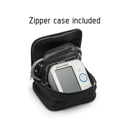 Paramed Blood Pressure Monitor - Bp Machine - Automatic Upper Arm Blood Pressure Cuff 8.7-16.5 inches - Large LCD Display 120 Sets Memory - Device Bag & Batteries Included - 4