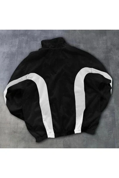 Parashyut matosi bosilgan katta o'lchamli unisex shamollik yomg'irlik - 4