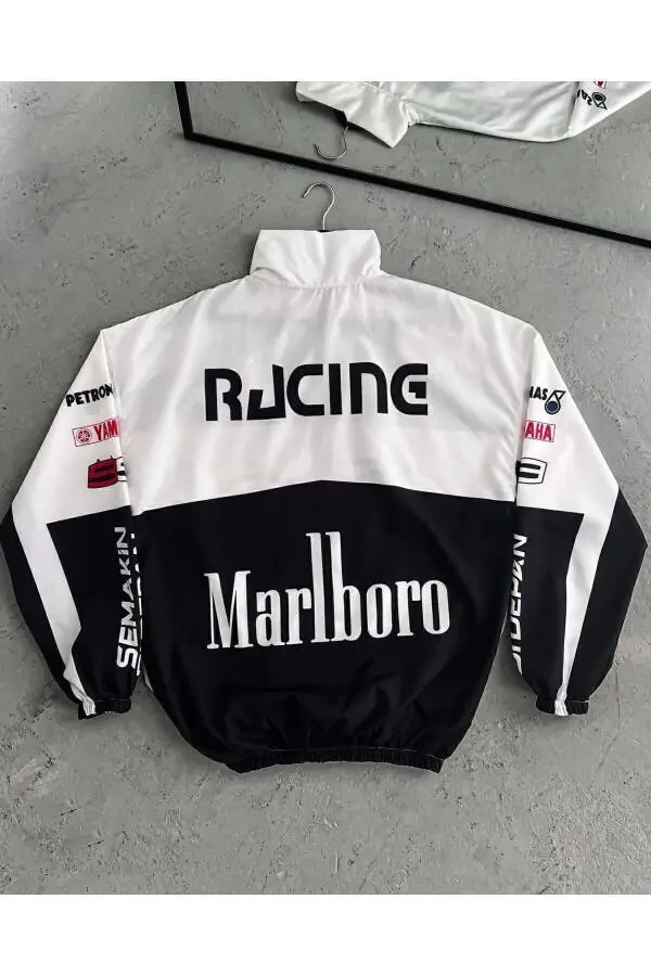 Parashyut matosi Oversize raqamli bosma qora shamollik yomg'irlik - 5