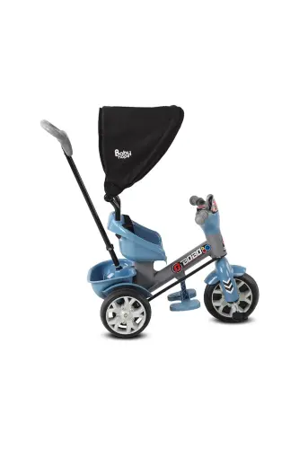 Parent Controlled Musical Tricycle-Gray/BLUE - TURHAN BEBE (1)