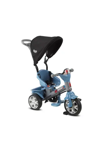 Parent Controlled Musical Tricycle-Gray/BLUE - 3