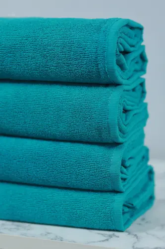 Парикмахерское Специальное Красящее Микроволокно Полотенце для волос 50x90 см. Набор из 4 штук - Зеленый - 4